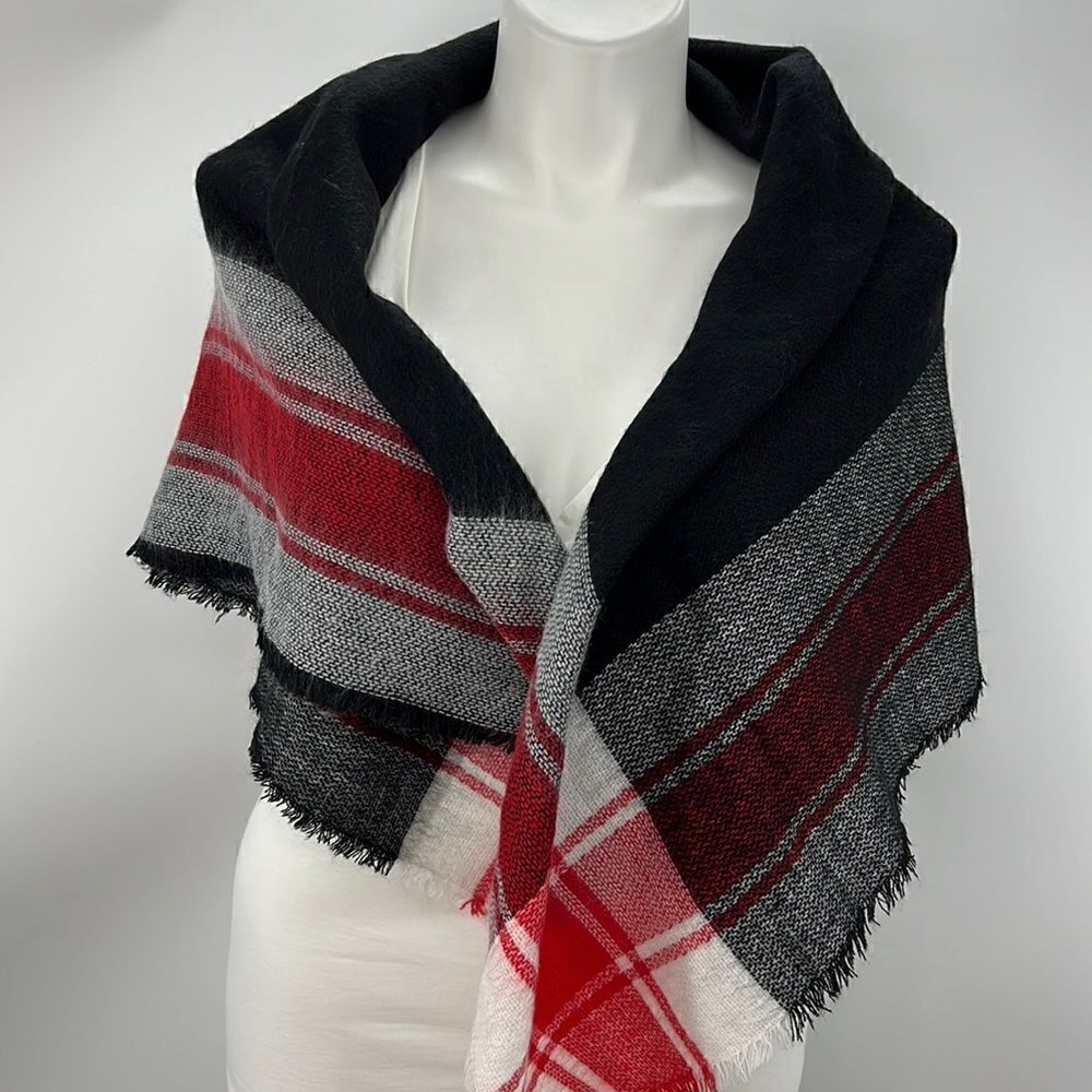 Cato black, red and white scarf new